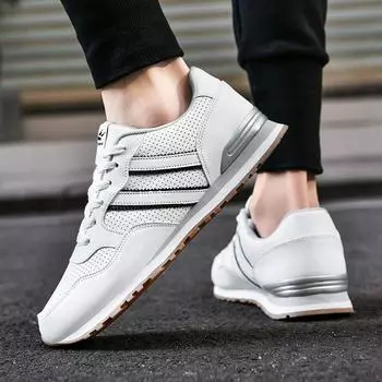 Осенняя новинка большого размера, дышащая повседневная спортивная обувь, модная универсальная трендовая классическая мужская обувь для сноуборда, обувь Forrest Gump 38 чёрный