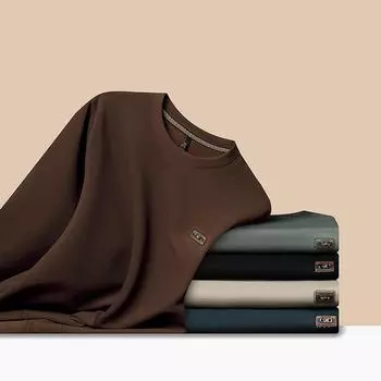 Осенняя новинка, мужская футболка с длинным рукавом, повседневная, облегающая, облегающая, с короткими рукавами, рубашка 180