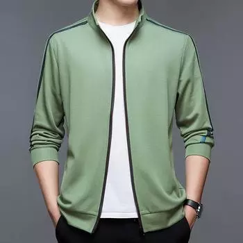 Осенняя новинка мужской одежды свитер для молодежи и среднего возраста модный спортивный кардиган на молнии универсальный M