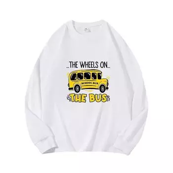 Осенняя одежда для автобусов, длинный рукав, чистый хлопок, новый мужской и женский топ, весенний внутренний слой, базовая рубашка, футболка с круглым вырезом и длинными рукавами M коричневый