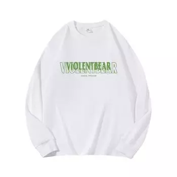 Осенняя одежда Green Letters с длинными рукавами из чистого хлопка, новый мужской и женский топ, весенний внутренний слой, базовая рубашка, футболка с круглым вырезом и длинными рукавами M коричневый