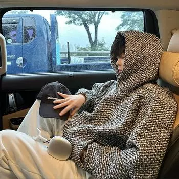 Осенняя одежда Мужская роскошная толстовка с капюшоном Harajuku Texture Casual Fashion с длинным рукавом Vintage Pocket Hoodie M темно серый