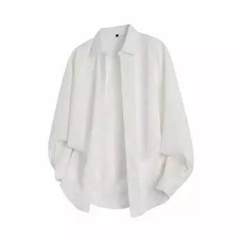 Осенняя однотонная рубашка для мужчин XXXXXL белый