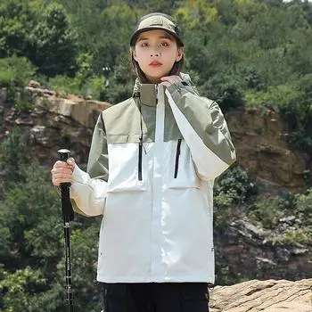 Осенняя пара цветная куртка тонкая одинарная тренчкот-плащ свободная ветрозащитная и водонепроницаемая для улицы S