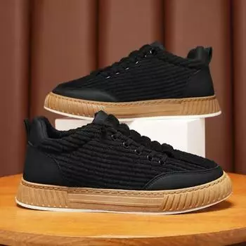 Осенняя парусиновая обувь для мужчин, модная мужская повседневная обувь, удобные дышащие мужские туфли на плоской подошве, новая универсальная мужская обувь для отдыха на открытом воздухе 39 зелёный