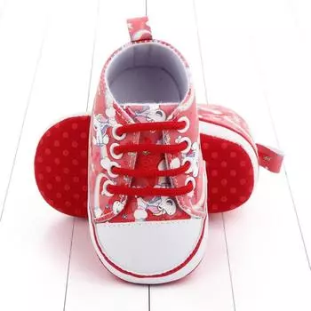 Осенняя парусиновая обувь с принтом для маленьких мальчиков и девочек, милая нескользящая повседневная обувь, кроссовки для малышей, первые ходунки на мягкой подошве 12