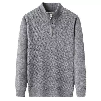 Осенняя полуводолазка, эластичный мужской теплый утолщенный свитер, свободная рубашка M