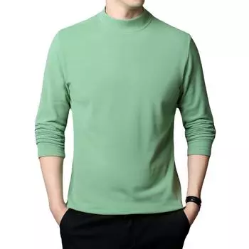 Осенняя полуводолазка, нижняя рубашка, мужской свитер, мужская однотонная футболка с длинными рукавами M