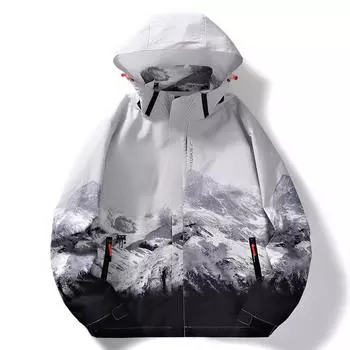 Осенняя популярная повседневная куртка с капюшоном, высококачественный градиентный цвет, модный тренд, кардиган для пары, бейсбольная форма M