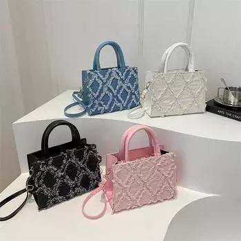 Осенняя повседневная и модная сумка Diamond на одно плечо, маленькая квадратная сумка через плечо, женская сумка, свежая и простая повседневная