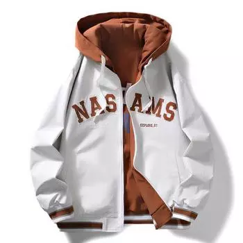 Осенняя повседневная куртка с капюшоном для пары M