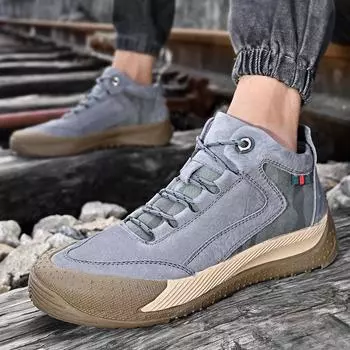 Осенняя повседневная защитная обувь Высококачественная мужская обувь Ботинки Челси Мужские специальные мужские ковбойские сапоги Защитная обувь для лодыжек для мужчин 38 бежевый