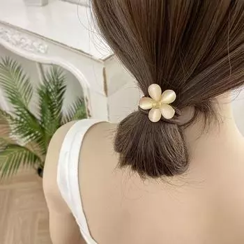 Осенняя японская резинка для волос с кошачьим глазом и цветком и бантом - Ретро-резинка для женщин