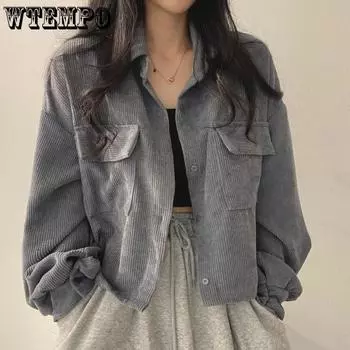 Осенняя японская ветровка, тонкая секция снаружи куртки, повседневная куртка снаружи рубашки, студентки с длинными рукавами, корейская версия, свободная S чёрный