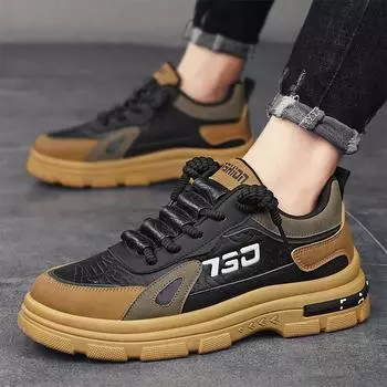 Осенняя рабочая страховая обувь мужская новая повседневная обувь с низким верхом спортивная обувь дышащая мужская нескользящая и износостойкая рабочая обувь 39