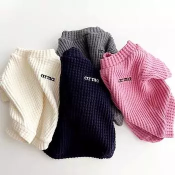 Осенняя рубашка для домашних животных, модная одежда для собак, милый свитер с буквенным узором и рисунком щенка, мягкая теплая рубашка для кошек, рубашка для собак чихуахуа XS