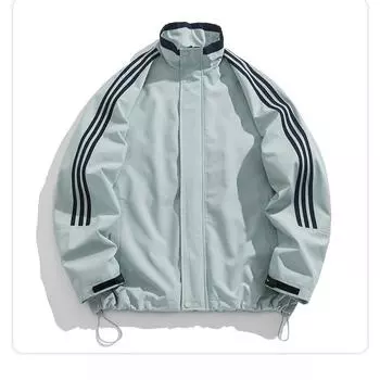 Осенняя спортивная водонепроницаемая куртка для мужчин и женщин, универсальная куртка с воротником-стойкой и тремя перекладинами S