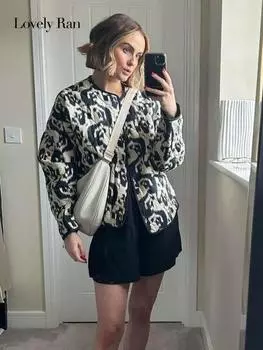 Осенняя стеганая куртка с принтом для женщин, повседневное хлопковое пальто с длинными рукавами, женская мода, однобортная уличная одежда 2023 XS