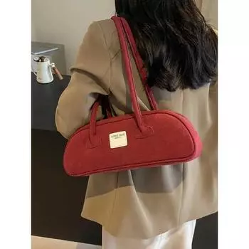 Осенняя сумка через плечо Maillard, женская винтажная сумка из искусственной замши с застежкой-молнией, модная коричневая женская сумка для поездок на работу