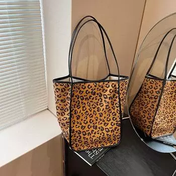 Осенняя сумка Commuter большого объема, женская сумка с леопардовым принтом, студенческая сумка для занятий, сумка через плечо цветной печати леопарда