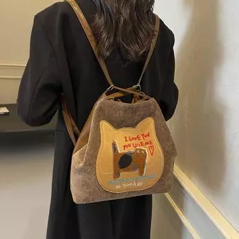 Осенняя сумка-рюкзак для поездок на работу, женская сумка-тоут в стиле колледжа 2024 года, корейская версия, большая вместительная сумка через плечо с подмышкой серый