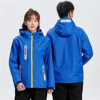 Осенняя светоотражающая флисовая куртка, куртки для экспресс-доставки, куртки для выполнения поручений, рабочая одежда, вышитая рабочая одежда M королевский синий