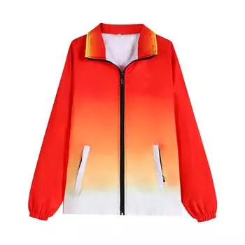 Осенняя толстая композитная ветровка с градиентом, пальто судьи спортивного мероприятия, пальто для пары, пальто волонтерской команды, рубашка для рекламы в сфере культуры M красный