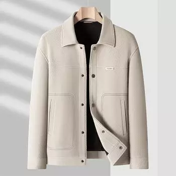 Осенняя толстая куртка мужская молодежная японская повседневная куртка мужская куртка с пуговицами на лацканах M