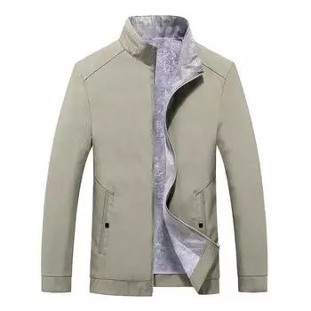 Осенняя тонкая мужская куртка для мужчин среднего возраста, для пожилых людей, весна и осень, воротник-стойка для пожилых людей M