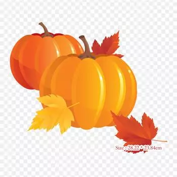 Осенняя тыква Полевая тыква Термопереносная печать Виниловые нашивки Наклейка для одежды Аппликации своими руками Моющиеся нашивки