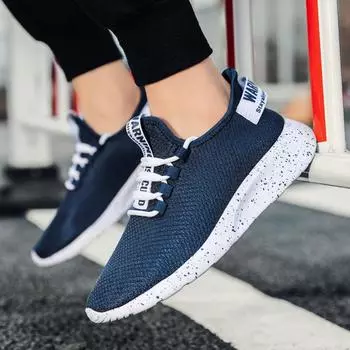 Осенняя ультралегкая подошва Flyknit, спортивная мужская обувь для отдыха больших размеров, низкие кеды на шнуровке для папы, кроссовки для мужчин 38