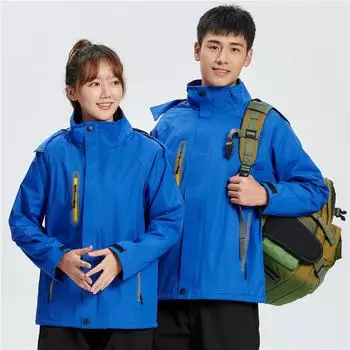 Осенняя уличная одежда для холода, светоотражающая, для мужчин и женщин, плюшевая одежда штурмовика для доставки, выполнения поручений, вождения, рабочая одежда, куртка M королевский синий