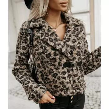 Осенняя уличная полосатая свободная плюшевая короткая куртка женская модная зимняя теплые бархатные пальто с длинным рукавом женские винтажные повседневные женские куртки больших размеров 25002 S белый