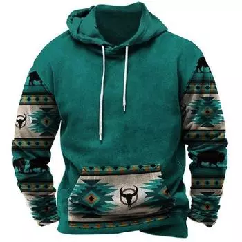 Осенняя винтажная мужская толстовка с длинным рукавом, спортивная рубашка с капюшоном, повседневная толстовка с капюшоном в стиле ретро для мужчин, одежда для верховой езды, одежда больших размеров 4XL