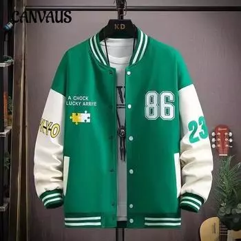 Осенняя женская бейсбольная куртка больших размеров с красочным буквенным принтом и свободным плетением S синий