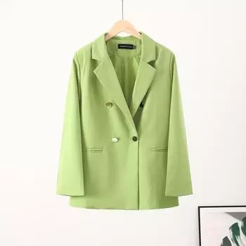 Осенняя женская куртка, элегантный повседневный спортивный женский костюм, корейская модная роскошная куртка для женщин, пиджаки, пальто S чёрный