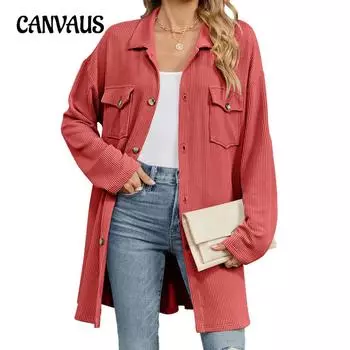 Осенняя женская куртка больших размеров с однотонным лацканом, карманом на пуговицах, с длинным рукавом, свободная куртка S чёрный