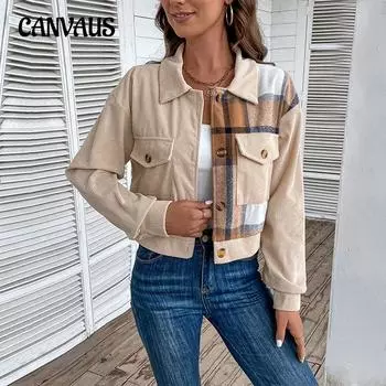 Осенняя женская куртка, удобная повседневная модная куртка с цветными блоками и длинными рукавами с лацканами S хаки