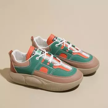 Осенняя женская обувь, новые дышащие белые туфли, женские туфли в Корейском стиле, универсальные спортивные туфли на платформе, повседневные туфли для папы Q206 35