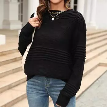 Осенняя женская однотонная вязаная рубашка, базовая рубашка, пуловер с длинными рукавами, свитер XL белый