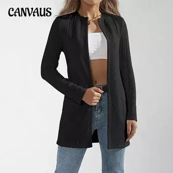 Осенняя женская простая модная витая кардиганная куртка с длинным рукавом S белый