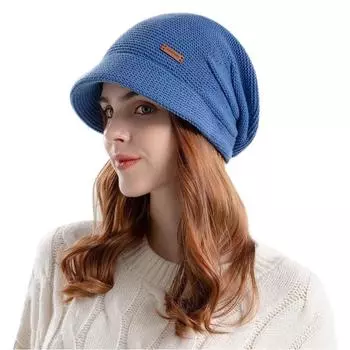 Осенняя женская шапка-пуловер для повседневной носки, для походов и активного отдыха, универсальные шляпы чёрный