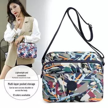 Осенняя женская сумка-мессенджер из многослойного нейлона 2021 года