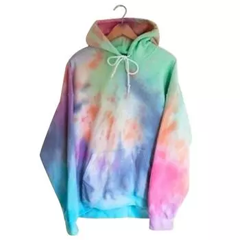 Осенняя женская толстовка с капюшоном с длинным рукавом, свободная, для тренировок, офиса, мягкая, удобная, подарочная, модная, повседневная, с карманом, градиентный цвет XXS