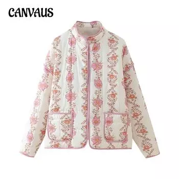 Осенняя женская уличная модная повседневная куртка больших размеров с принтом XS