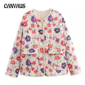 Осенняя женская уличная модная повседневная куртка с принтом S