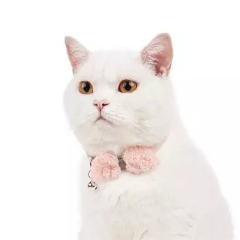 Ошейник 1шт., ремень на грудь и спину, поводок, товары для кошек и собак, ошейник-колокольчик, плюшевый ошейник, поводок для кошек, поводок для кроликов розовый