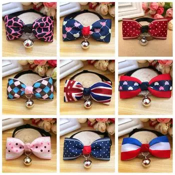 Ошейник-бабочка для домашних животных, кошек, модные банты для домашних животных, галстуки-бабочки для кошек, ошейники-колокольчики для маленьких собак, аксессуары для ухода за щенками XS