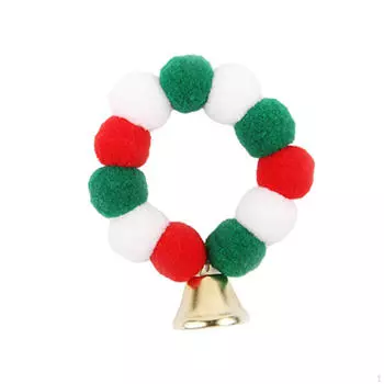 Ошейник-цепочка для щенков с шариками, милые рождественские шейные платки для домашних животных, рождественский ошейник-колокольчик для собак на открытом воздухе S