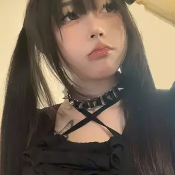 Ошейник Цепочка на ключицу Панк Готическое ожерелье Японский Сибуя Сращивание Заклепки Ошейник Чокер красный